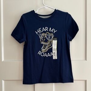 Okie Dokie Blue T-Rex Graphic Short Sleeve Tee